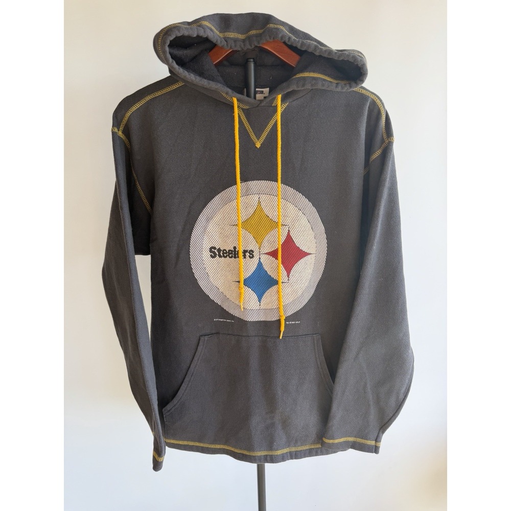 Pittsburgh Steelers NFL VF Imagewear Black Pullover Hoodie Men's Medium 2000s